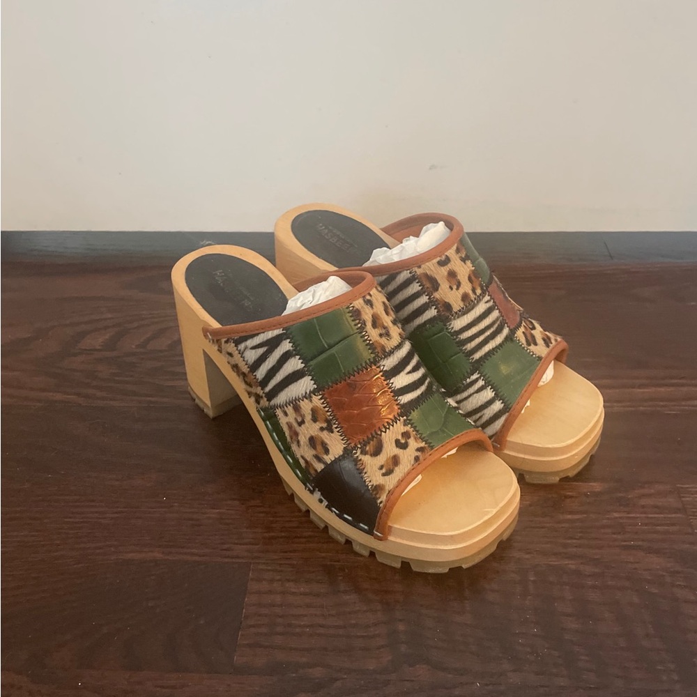 Swedish hasbeen clogs animal print size 37
